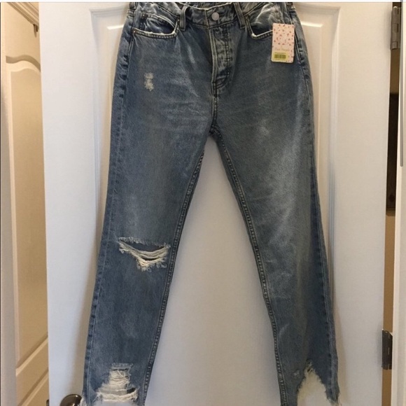 FP chewed up straight leg jeans “WE THE FREE” - Picture 2 of 6